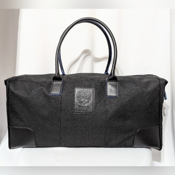 Vince Camuto Black Nylon Duffle/Travel Bag w/ Bright Blue Accents - Picture 12 of 12